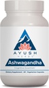 Capsules Ayush Herbes Ashwagandha - Ashwagandha pour hommes et femmes, Suppléments Ashwagandha, Poudre de racine pure Ashwagandha pour le stress, 500mg par pilule - 60 Caplets végétariens (1 comte)