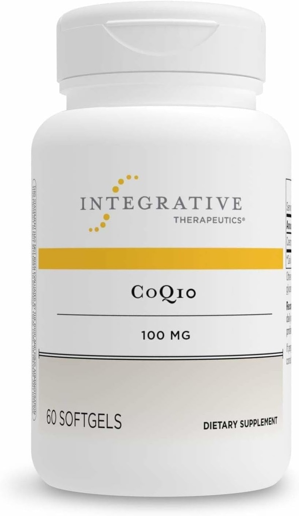 Thérapeutique intégrative CoQ10 (100mg) - Supplément de soutien à l'énergie cellulaire, au coeur et au cerveau pour adultes* - 60 Softgels (60 portions)