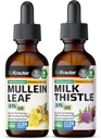 BIO KRAUTER Teinture de Mulléine 2 Fl. Oz. & Lait Teinture de chardon 2 Fl. Oz.