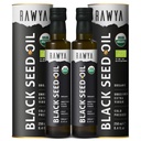 Huile de graines noires de RAWYA - Nigella sativa pressée à froid biologique - Origine turque - USDA Organic - Supplément naturel - Huile de graines de cumin noir - Riche saveur et haute concentration - Bouteille en verre de 250 ml - 2 paquets
