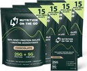 Nutrition On The Go Whey Protein Isolate Packets with Creatine – 25g Protein + 5g Creatine – Single-Serve Travel Protein Powder – Chocolate (60-Pack)