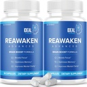 Reawaken Brain Boost Supplément pour la formule avancée de mémoire (2 Pack - 120 Capsules)