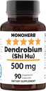 MONOHERB Dendrobium 500 mg - 90 Veg Capsules - Shi Hu Supplement