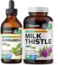 BIO KRAUTER Ashwagandha Teinture 4 Fl. Oz. & Thistle Lait 250 Capsules