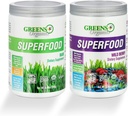 Greens+ poudre de superaliments biologiques, de superaliments crus et de poudre de baies sauvages, poudre de superaliments sans gluten, infusé avec des probiotiques, USDA biologique, ensemble (paquet de 2)