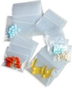 300 Packs Petits Sacs à Pill, 6 mil Sturdy 3 Tailles assorties 2x1,85'', 2,5x2,25'', 3x2,75'' Sacs en plastique, Sacs réutilisables Sacs zippés clairs, Sacs à Pill pour le rangement de voyage Bijoux et pièces pour petits bateaux