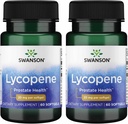 Swanson Lycopène - Supplément naturel Promouvoir la santé prostatique, la santé cardiaque et soutient la pression artérielle dans la gamme normale - Supplément santé pour hommes - (60 Softgels) 2 Pack