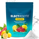 Poudre d'électrolyte d'hydratation, Keto & Pas de sucre - Potassium élevé (1000mg) avec le citron Aromatisé aux framboises - Zéro Calorie Sans sucre Poudre d'électrolyte, Non-OGM 32 portions