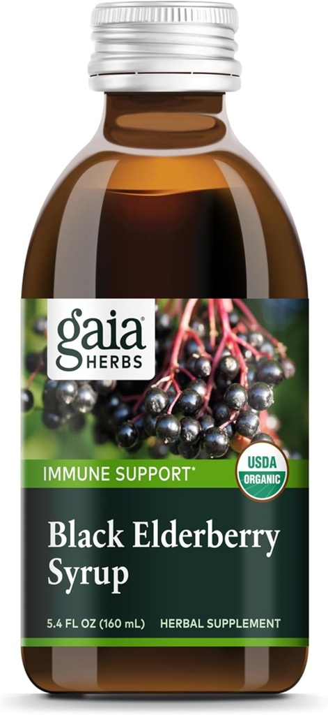 Gaia Herbs Black Elderberry Syrup, 5.4 Ounce