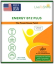Live To Shine B12 Energy Plus Topic Patch - Soutien énergétique et focus pour les femmes et les hommes - 30 jours d'approvisionnement - USA Made