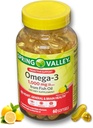 Omega 3 1000mg- Huile de poisson 60 softgels (paquet de 1)