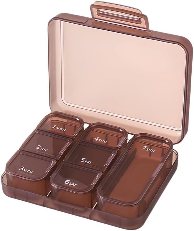 Petite boîte à pilules,boîte à pilules,Organisateur de pilules,Travel Waterproof Portable Pocket Pill Box Medicine Organizer,Conteneur quotidien de pilules pour les purs Compact Travel Medicine Holder pour les vitamines Médicaments Noir