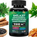 Shilajit Pure Himalayan 9000MG, Ashwagandha 2000MG, Rhodiola Rosea 1000MG, Panax Ginseng 1500MG, Turmeric 500MG, Gingko Biloba 500MG, Sting Nettle 250MG, Cordyceps Champignon 500MG