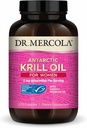 Dr Mercola Krill Oil for Women - 2 mg Astaxanthin - Certifié MSC durable - Supporte les systèmes Cerveau, Peau et Immune - avec Omega-3 - Non-OGM, sans gluten et sans soja - 270 capsules (30 portions)