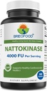 Brieofood Nattokinase 4000 FU (Unité Fibrinolytique) par service - 180 Capsules - Soutien sanitaire circulatoire