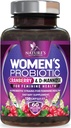 Probiotiques pour les femmes 60 milliards CFU - 16 souches, prébiotiques et canneberges, PH Balance, santé digestive, soutien vaginal et immunitaire, probiotique pour les femmes pour la santé de la gueule, plateau stable - 120 capsules