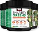 FACTEUR DE FORCE Verts plus intelligents Superfoods + Poudre d'énergie pour stimuler l'énergie et soutenir la digestion, la santé des Guts, la Bloating, Poudre de Verts avec enzymes digestives, probiotiques et prébiotiques, citron Lime, 90 portions