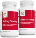 Terry Naturally Artery Strong - Cardio Health & Vascular Elasticity and Strength Support - Supplément cardiovasculaire aux vitamines A & D3 - Aide l'élasticité des vaisseaux sanguins - 60 Softgels (paquet de 2)
