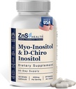 ZnS Myo-Inositol & D-Chiro Inositol Supplément de l'Hormonal Balance & Menstrual Cycle Support de 40:1 Idéal Rapport de l'Ovarian Health & Fertility Aid de 2050mg