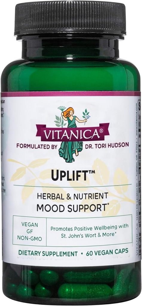 Vitanica Uplift, Mood and Emotional Support, Vegan, 60 Capsules