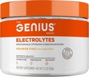Genius Electrolytes Powder Drink Mix, Orange Fizz, 30 portions - Booster d'hydratation naturelle et supplément d'endurance avec du potassium, du magnésium et du zinc - sans sucre et sans colorants artificiels