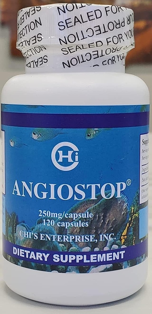 Chi's Enterprise Angiostop Capsules| Sea Cucumber Extract Dietary Supplement Supports Optimal Immune Health - 250 Mg/Per Capsule (120 Capsules)