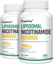 Orgabay Liposomal Nicotinamide Riboside 2000 MG avec TMG et Pterostilbene, Boosting NAD+, Soutenir le vieillissement en santé, 120 Compte