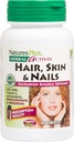 Natures Plus cheveux, peau et ongles - 60 comprimés végétaliens - Fournit force et élasticité à la peau et aux ongles des cheveux - Végétarien, sans gluten - 30 portions