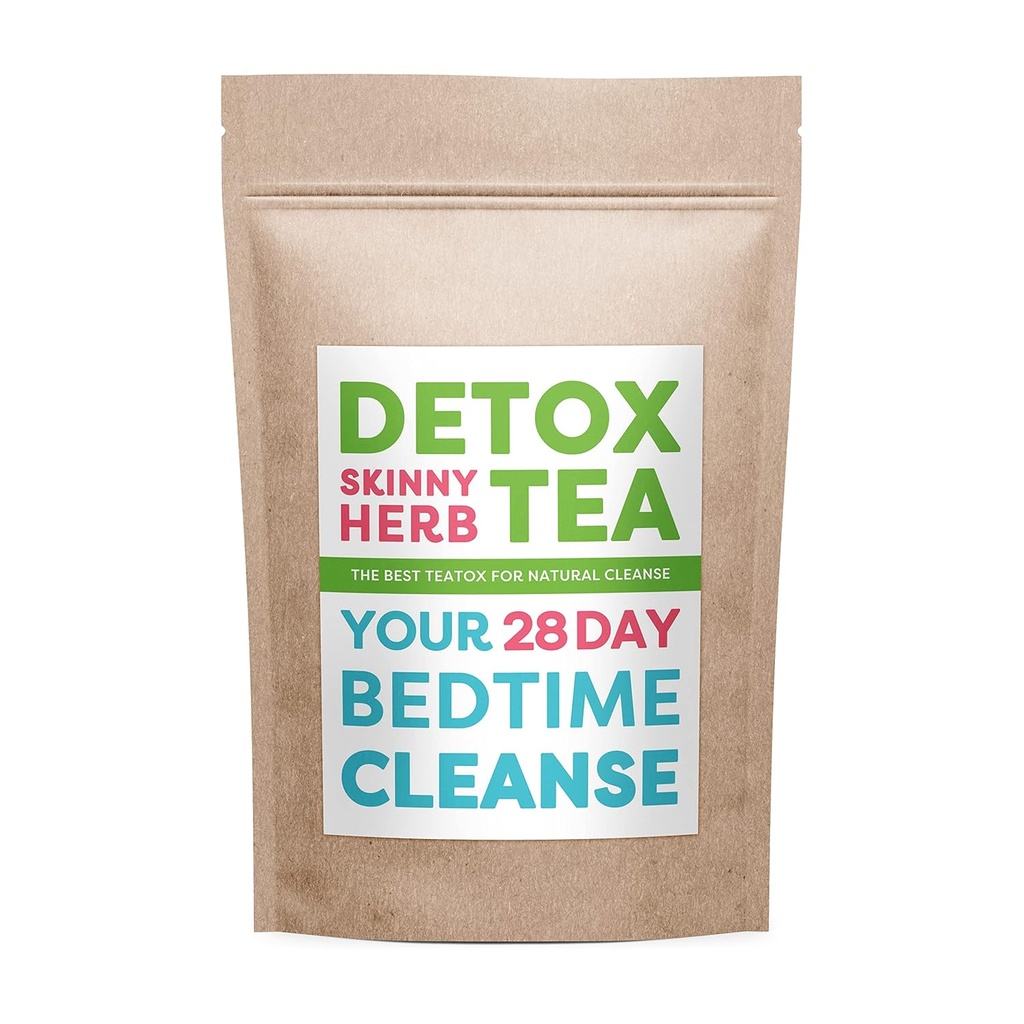 28 jours de nettoyage du lit: Detox Skinny Herb - Thé detox efficace, support nettoyant, 100% naturel