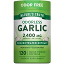 Nature's Truth Odorless Ail 2400 mg , 120 Softgels , Extrait pilules , Supplément sans gluten
