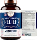Suppléments à la ménopause pour les femmes - Windsor Botanicals Multivitamine avec Chastebrry, Black Cohosh pour les flashes chauds, le soulagement de la ménopause et l'équilibre hormonal pour les femmes - 60 pilules œstrogènes progestérones naturelles