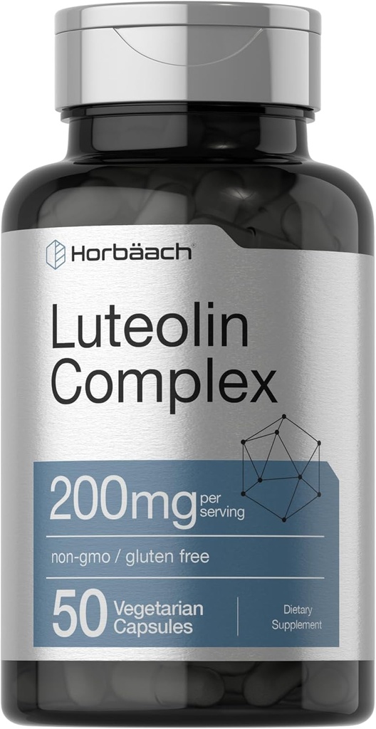Horbäach Luteolin Complex Supplement | with Rutin | 50 Capsules | Vegetarian, Non-GMO & Gluten Free Flavonoid Formula