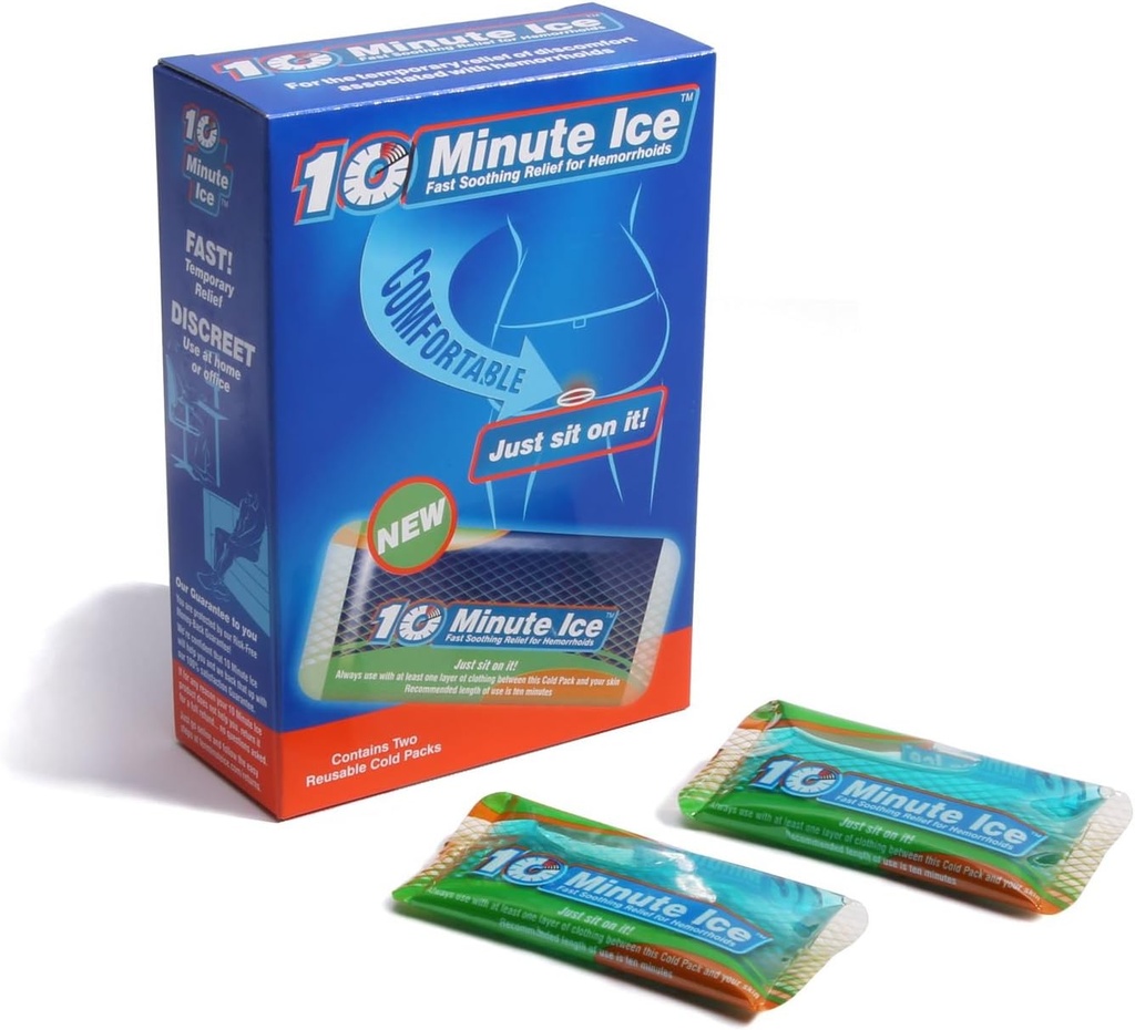 Traitement hémorroïde pour un soulagement rapide. Comprend deux paquets de glace en forme pour concentrer le soulagement (2 paquets)