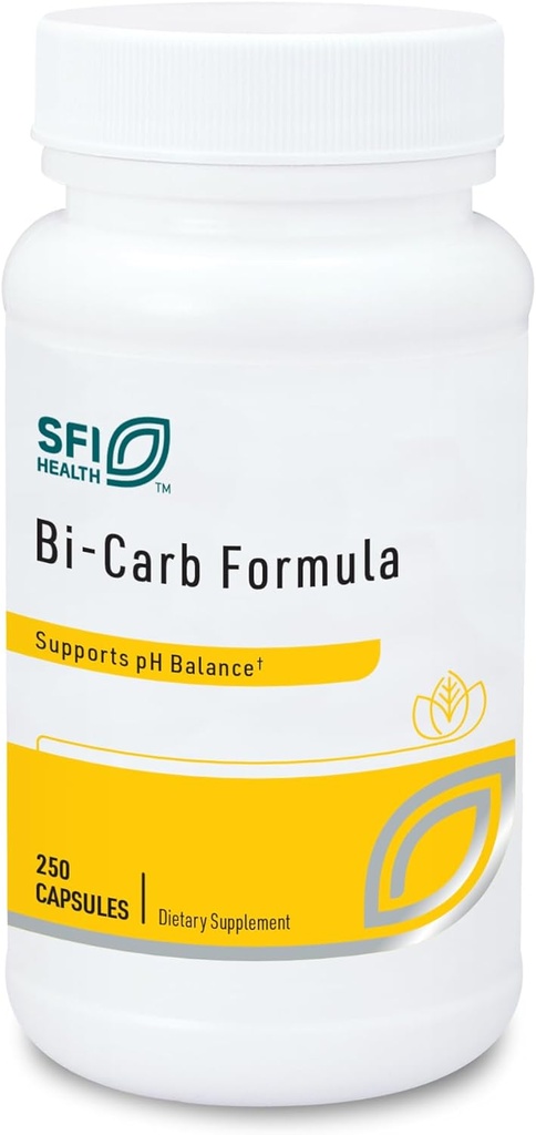 SFI Santé Bicarbonate de sodium et supplément de biocarbonate de potassium - Composantes clés Aide à maintenir un pH sain (acide/base) Balance - Soutien gastro-intestinal - Formule Bi-Carbe (250 capsules)