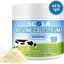 Poudre de colostrum bovine pour le soutien immunitaire et la santé des cheveux, la croissance des cheveux, poudre de supplément de colostrum, sans gluten, 46 portions (non aromatisées)