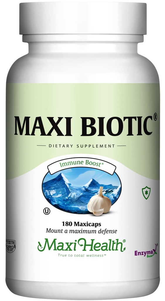 Maxi Health - Maxi Biotic Capsules d'extrait d'ail vieilli (180 Comte)