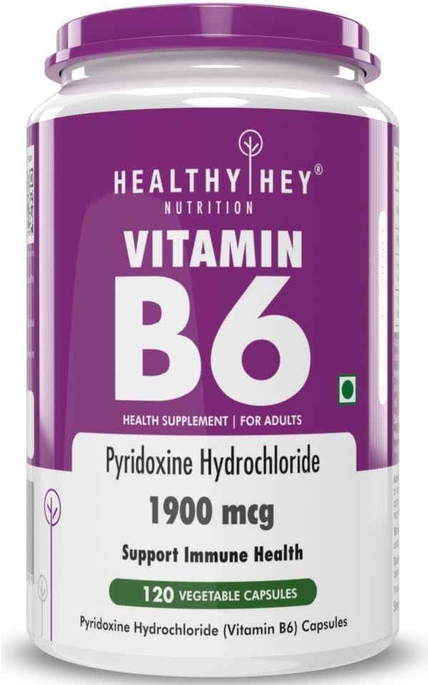 Vitamine B6 Pyridoxine -120 Vég. Capsules