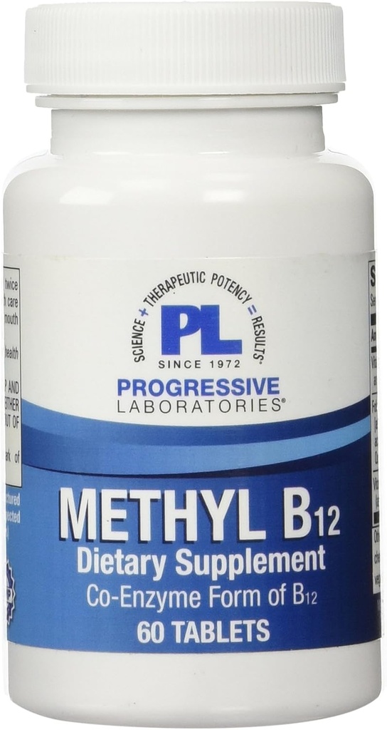 Progressive Labs Methyl B12 Supplement, 60 Count