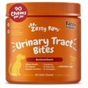 Zesty Paws Cranberry Supplement for Dogs - Contrôle de la vésicule pour les chiens - Soutien du traîtage urinaire - Chews aux canneberges avec D-Mannose, Vitamine B6 & L-Arginine - Soutien de l'Immune et Gut - Bacon - 90 Compte