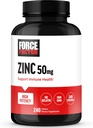 Facteur de force Zinc 50mg, suppléments de zinc avec poudre d'oxyde de zinc, gluconate de zinc et citrate de zinc pour le soutien immunitaire et la santé immunitaire, haute puissance, végétalien, sans gélatine, non-OGM, 240 comprimés