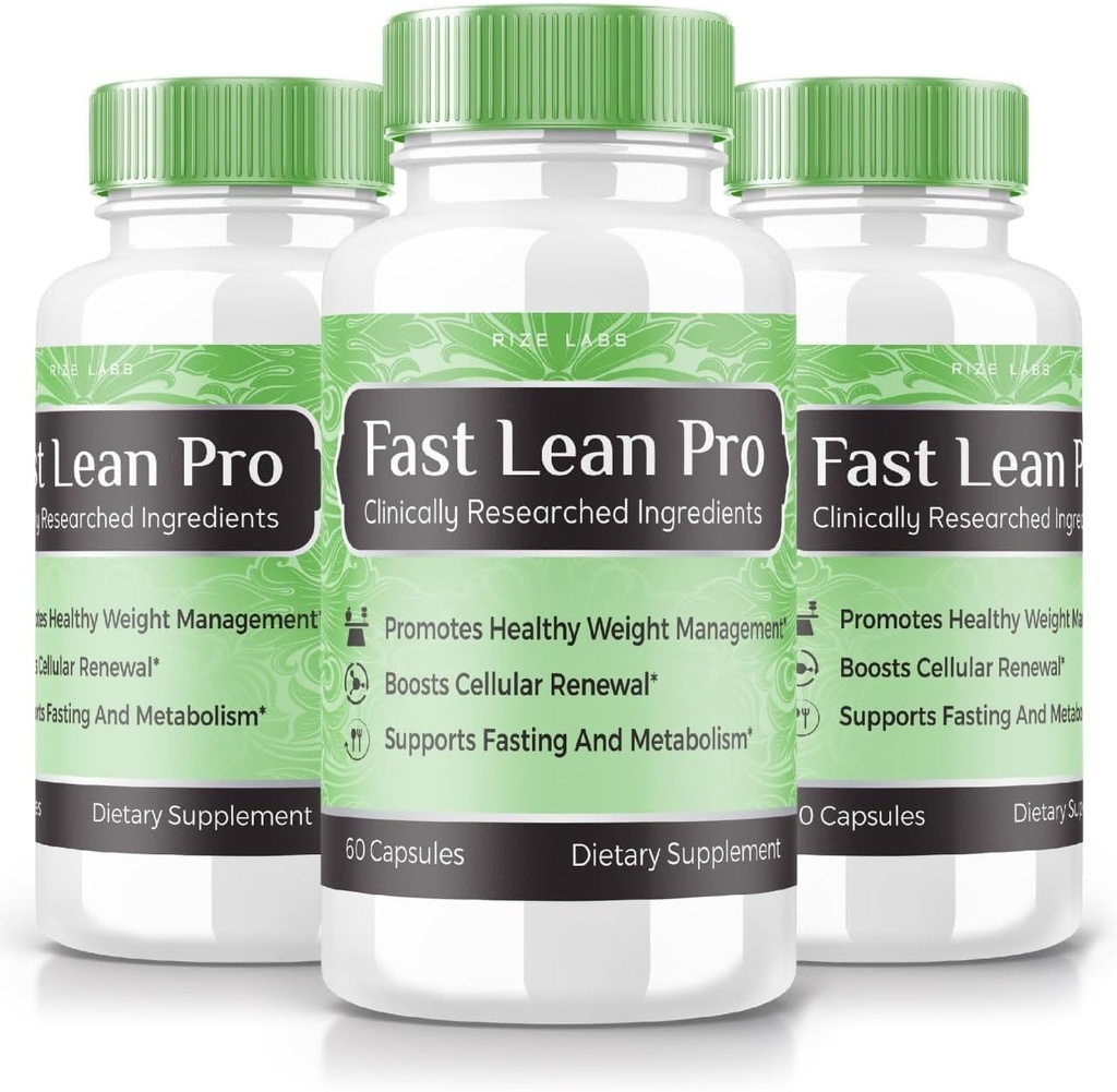 les laboratoires de taille - Fast Lean Pro Dietary Supplement, capsules de formule avancées pour la force supplémentaire, non OGM, favorise une gestion du poids saine (180 capsules) (Paquet officiel de 3)
