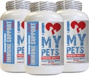 I LOVE MY PETS LLC Immune Booster pour chats - CAT Immune Support - Booster - Supplément santé - Lions Mane pour chat - 180 Treats (3 bouteilles)