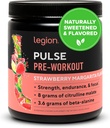 LÉGION Pulse avant l'entraînement - Toutes les boissons naturelles à oxyde nitrique pour stimuler l'énergie, sans créatine, naturellement sucré, Beta Alanine, Citrulline, Alpha GPC (Strawberry Margarita)