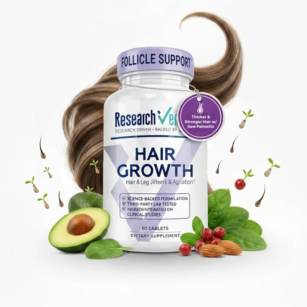 Recherche Verified Hair Growth Support - avec Biotin, DHT Blockers & Vitamines - Prévention de la croissance et de la perte de cheveux, 1 bouteille (1 mois d'approvisionnement)