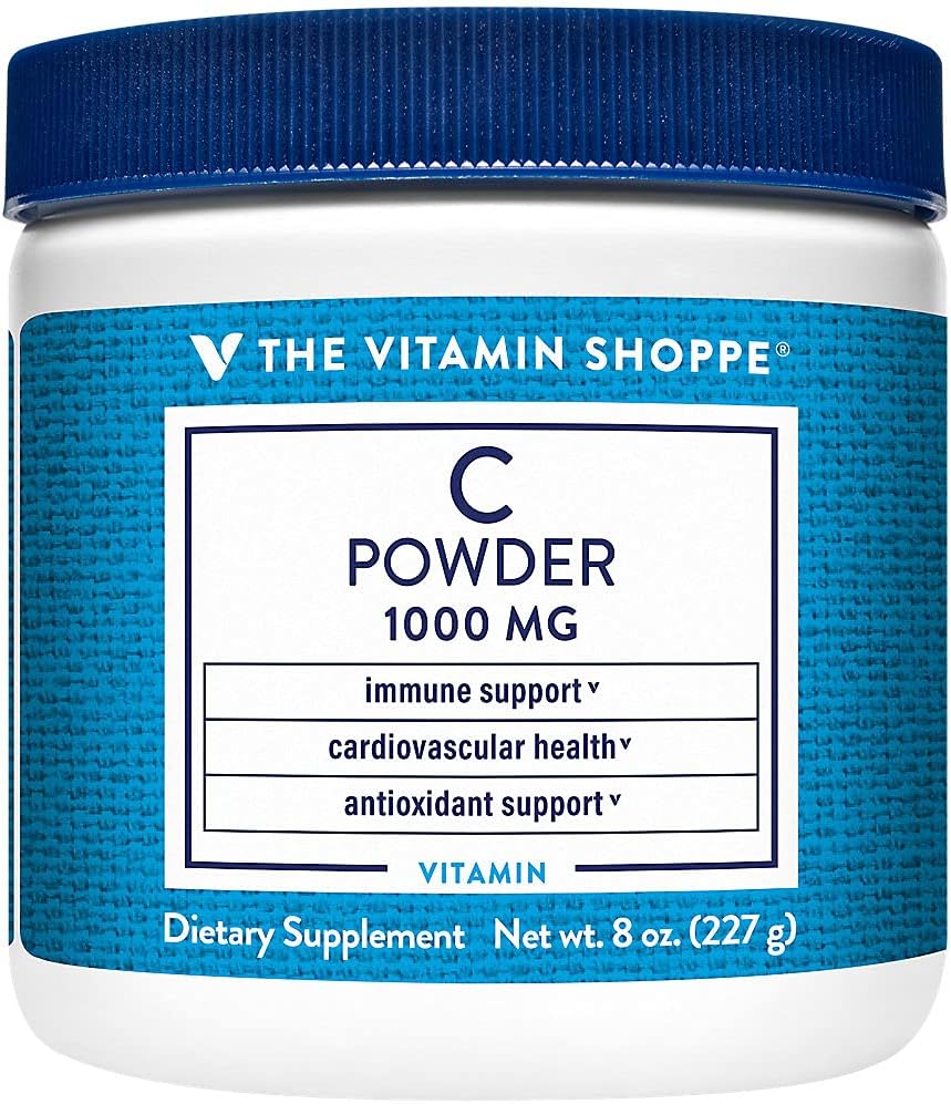 La Vitamine Shoppe Vitamine C Poudre 1000MG, Antioxydant qui soutient la santé immunitaire et cardiovasculaire (8 Ounces Poudre)