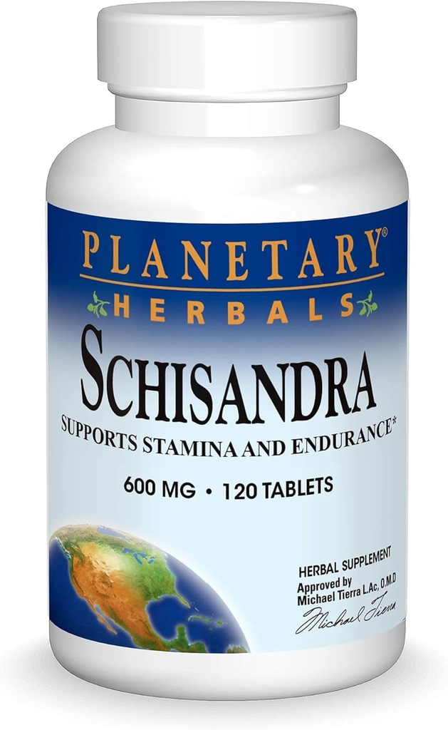 Comprimés de plantes planétaires Schisandra, 600 mg, 120 Nombre