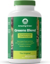 Amazing Grass Greens Blend Superfood Capsules: Super Greens avec Spiruline biologique, Chlorella, poudre de racine de betterave, enzymes et probiotiques digestifs, 150 Capsules (Packaging May Vary)