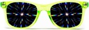 GloFX Ultimate Diffraction Glasses - Vert transparent - Effet Arc-en-ciel 3D Prism - Grande Edm, Festival, Concert, Feux d'artifice, Lumières de Noël et Accessoire Rave - Cadres verts transparents