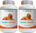 k9 Power Immune Dog - Dog Immune Support - Health and Wellness Boost - ANTIOXIDANT - Foie Santé - Curcumine curcumine pour chiens - 2 bouteilles (120 gâteries)