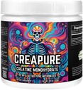 Monohydrate de créatine avec des portions de 50 / 5g - Creapure est de 99,99% Monohydrate de créatine. Créatine pure non aromatisée pour la croissance, la rétention et la réparation des muscles. Poudre de créatine